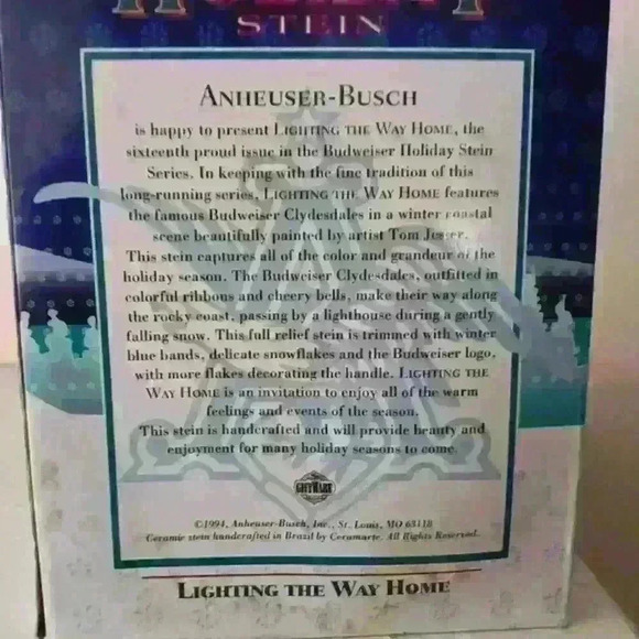 Anheuser  holiday stein. Brand new in box collectors nwt - Picture 8 of 10